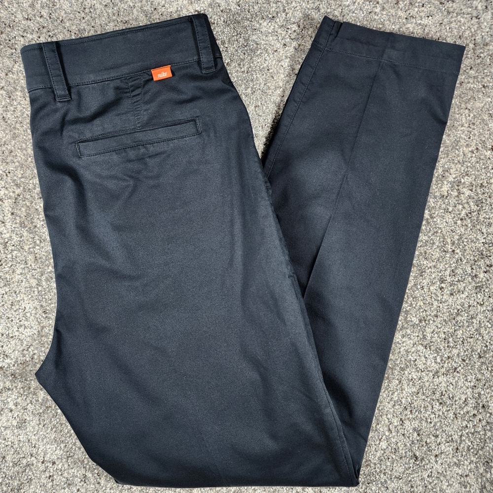 Nike Golf Chino Pants Mens 34x34 Black Dri-FIT Stretch Performance Excellent